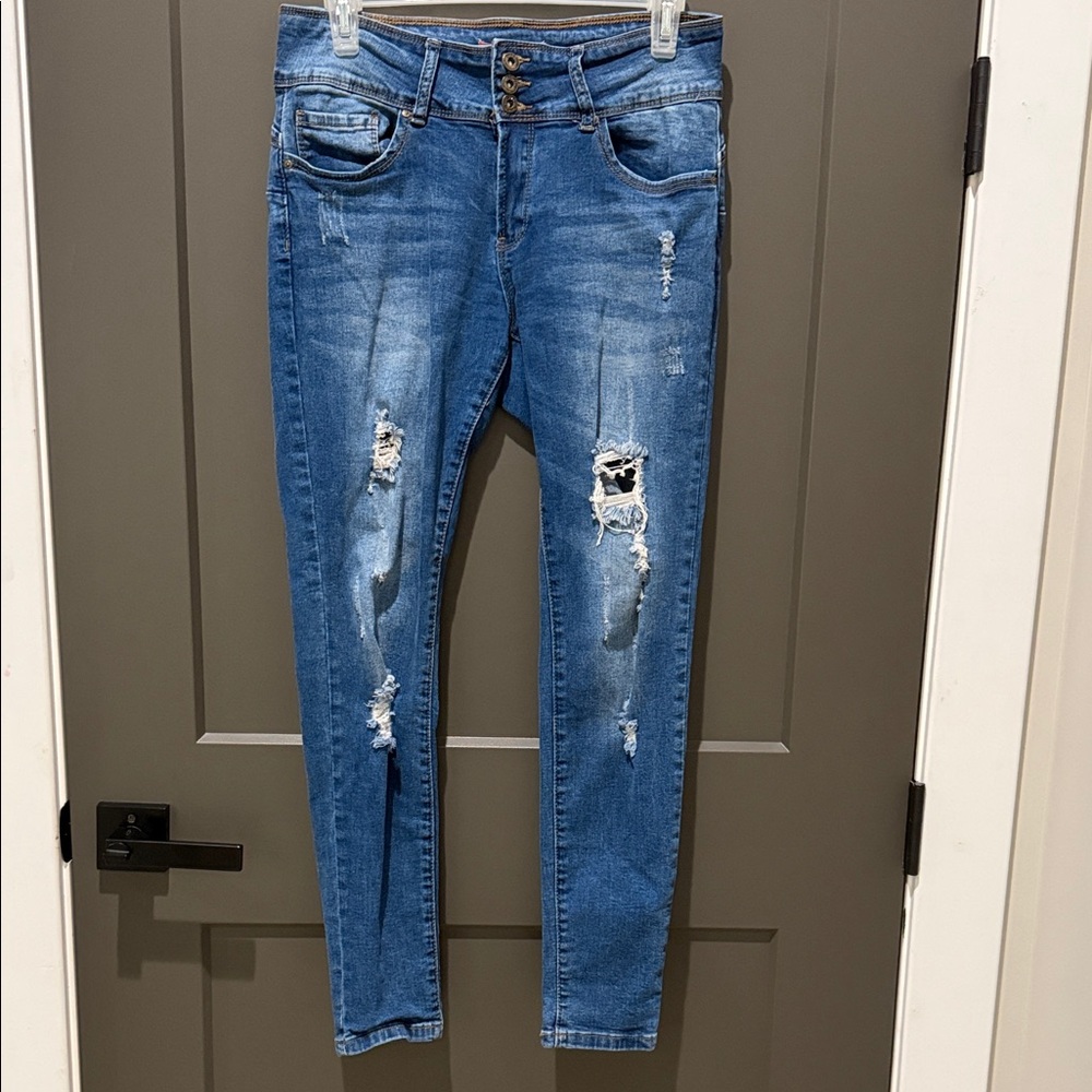 Wax Jean Women's Distressed Skinny Jeans